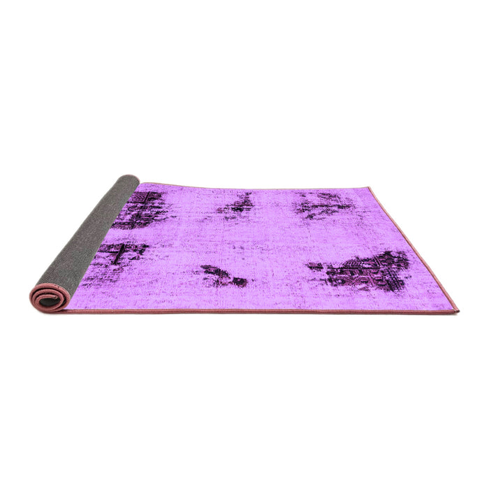 Sideview of Abstract Purple Modern Rug, abs2059pur