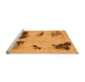 Sideview of Machine Washable Abstract Orange Modern Area Rugs, wshabs2059org