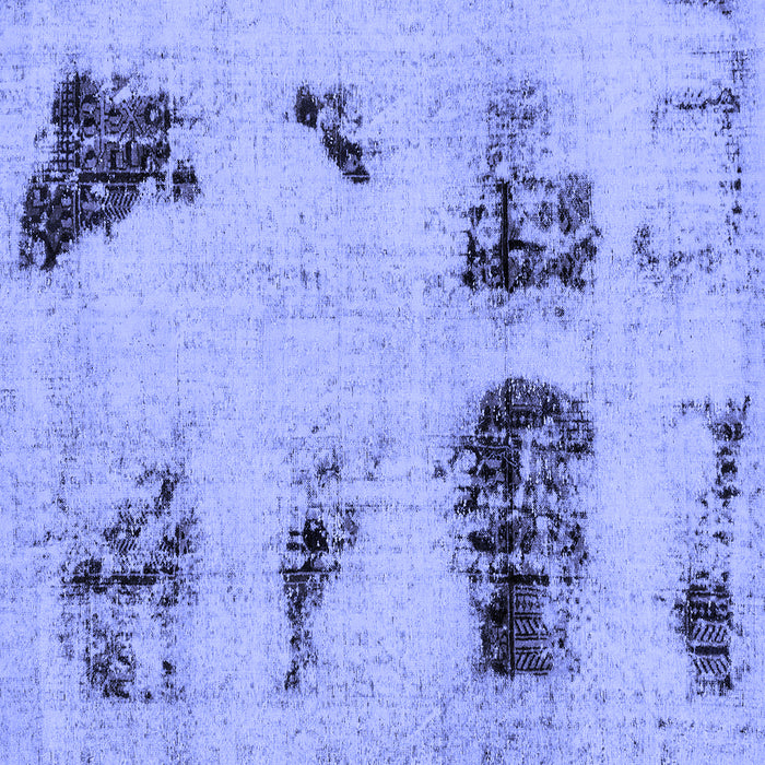 Square Machine Washable Abstract Blue Modern Rug, wshabs2059blu