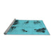 Sideview of Machine Washable Abstract Light Blue Modern Rug, wshabs2059lblu