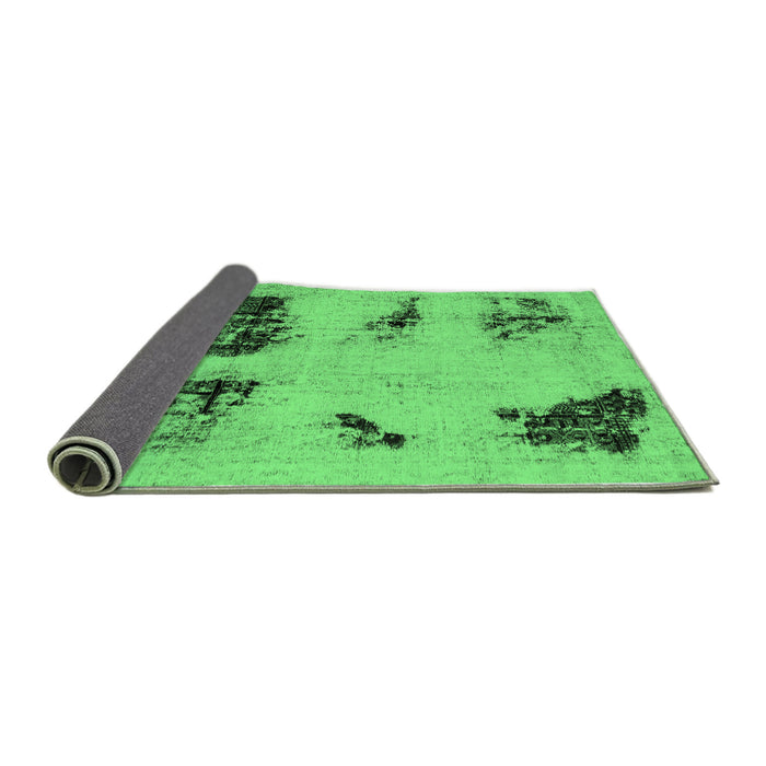 Sideview of Abstract Emerald Green Modern Rug, abs2059emgrn