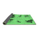 Sideview of Abstract Emerald Green Modern Rug, abs2059emgrn