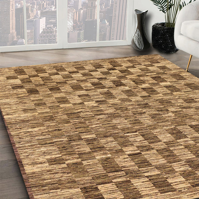 Machine Washable Abstract Orange Rug in a Family Room, wshabs205