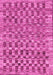 Machine Washable Checkered Pink Modern Rug, wshabs205pnk