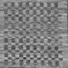 Square Machine Washable Checkered Gray Modern Rug, wshabs205gry