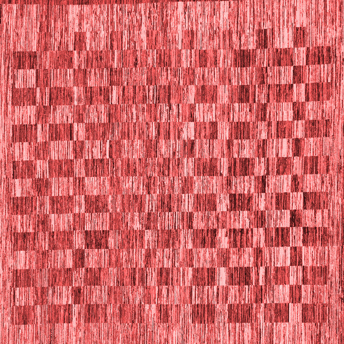 Machine Washable Checkered Red Modern Rug, wshabs205red