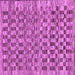 Square Checkered Purple Modern Rug, abs205pur