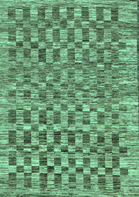 Checkered Turquoise Modern Rug, abs205turq