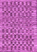 Machine Washable Checkered Purple Modern Area Rugs, wshabs205pur