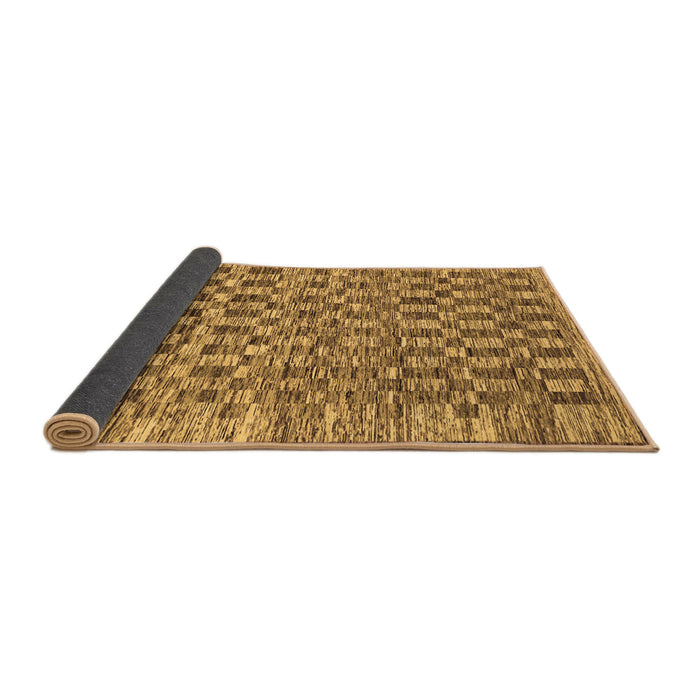 Sideview of Checkered Brown Modern Rug, abs205brn