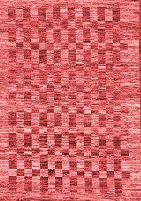 Checkered Red Modern Rug, abs205red