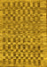 Checkered Yellow Modern Rug, abs205yw