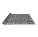 Sideview of Checkered Gray Modern Rug, abs205gry