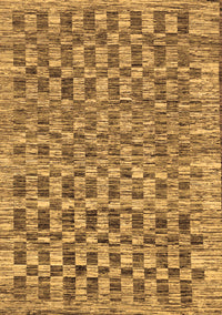 Checkered Brown Modern Rug, abs205brn