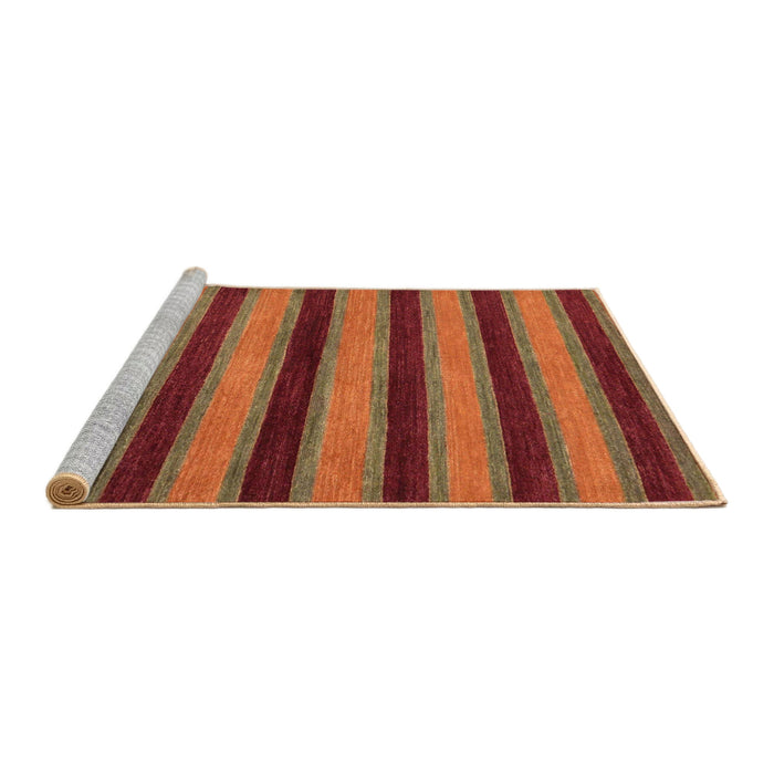 Sideview of Machine Washable Abstract Sedona Brown Rug, wshabs206