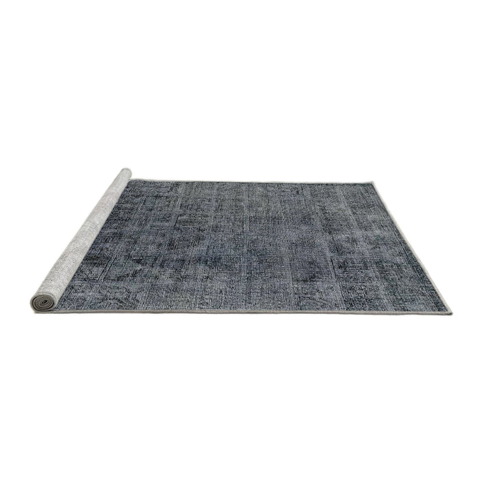 Sideview of Machine Washable Abstract Dark Gray Rug, wshabs2060