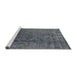 Sideview of Machine Washable Abstract Dark Gray Rug, wshabs2060