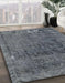 Abstract Dark Gray Modern Rug in Family Room, abs2060