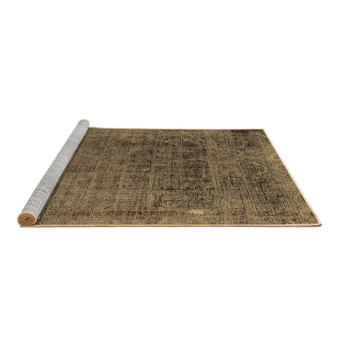 Sideview of Machine Washable Abstract Brown Modern Rug, wshabs2060brn