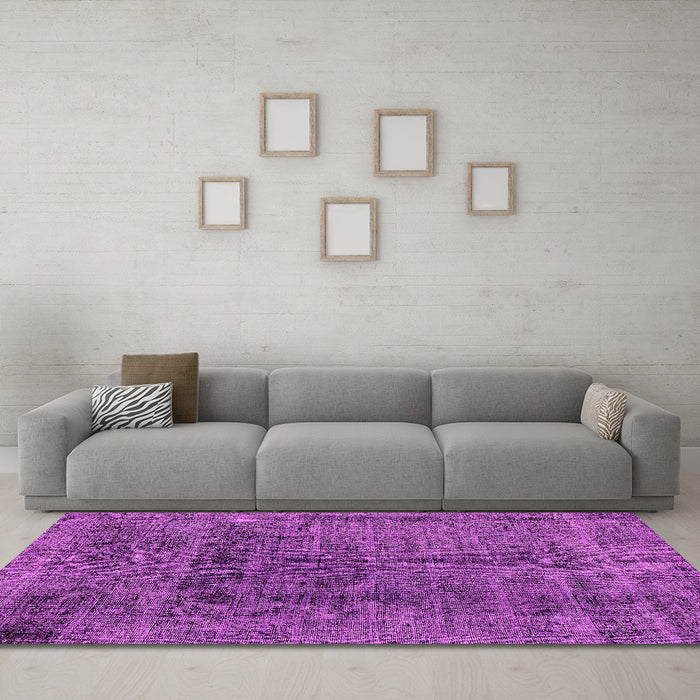 Machine Washable Abstract Pink Modern Rug in a Living Room, wshabs2060pnk
