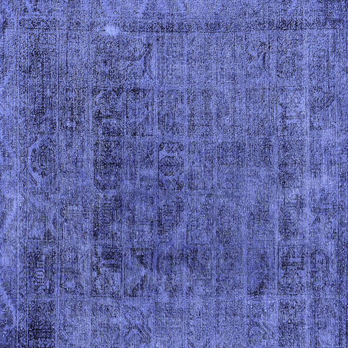 Square Abstract Blue Modern Rug, abs2060blu