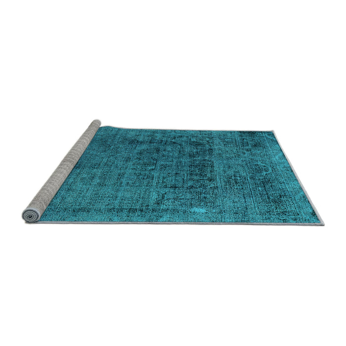 Sideview of Machine Washable Abstract Light Blue Modern Rug, wshabs2060lblu