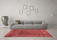 Machine Washable Abstract Red Modern Rug, wshabs2060red