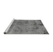 Sideview of Machine Washable Persian Gray Bohemian Rug, wshabs2061gry