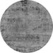 Round Persian Gray Bohemian Rug, abs2061gry