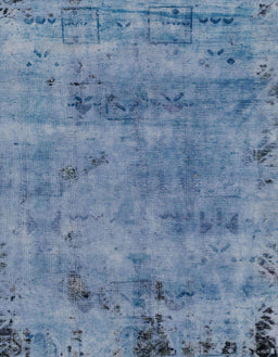 Abstract Steel Blue Persian Rug, abs2061