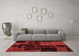 Transitional Red Washable Rugs
