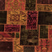 Square Patchwork Orange Transitional Rug, abs2062org