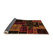 Sideview of Patchwork Orange Transitional Rug, abs2062org