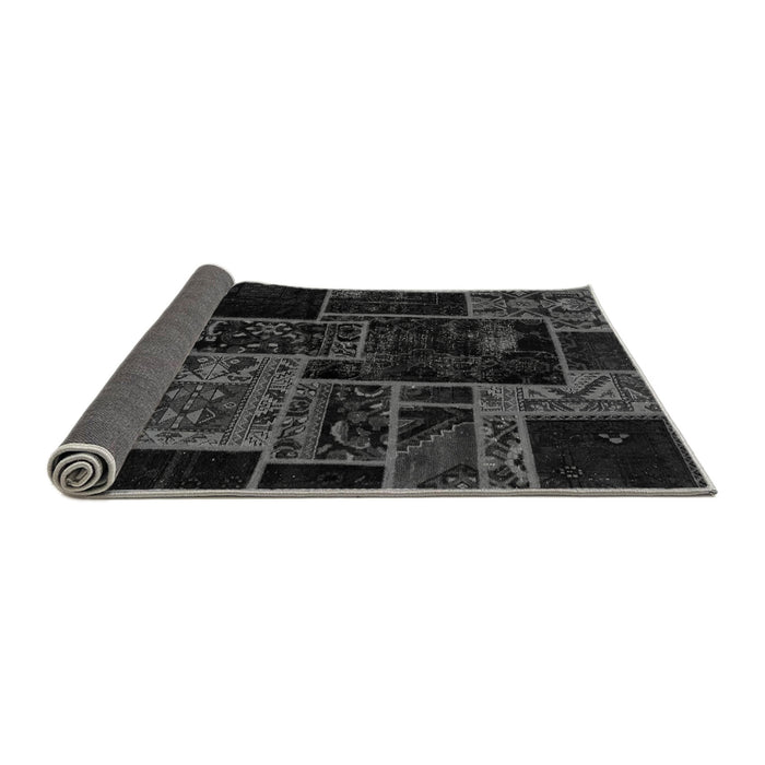 Sideview of Patchwork Gray Transitional Rug, abs2062gry