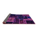 Sideview of Patchwork Purple Transitional Rug, abs2062pur