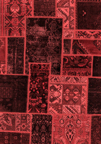 Patchwork Red Transitional Rug, abs2062red