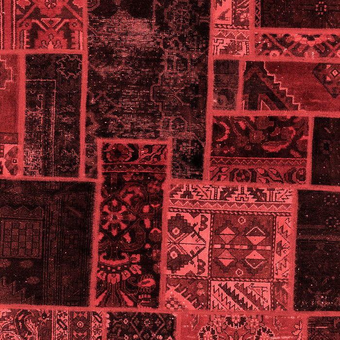 Patchwork Red Transitional Area Rugs