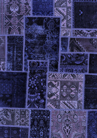 Patchwork Blue Transitional Rug, abs2062blu