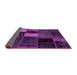 Sideview of Patchwork Purple Transitional Rug, abs2063pur