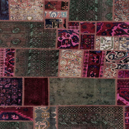 Square Machine Washable Abstract Dark Scarlet Red Rug, wshabs2063