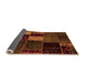 Sideview of Patchwork Orange Transitional Rug, abs2063org