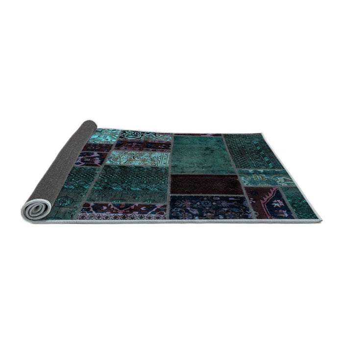 Sideview of Patchwork Light Blue Transitional Rug, abs2063lblu