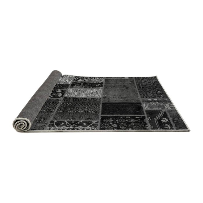 Sideview of Patchwork Gray Transitional Rug, abs2063gry