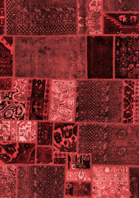 Patchwork Red Transitional Rug, abs2063red