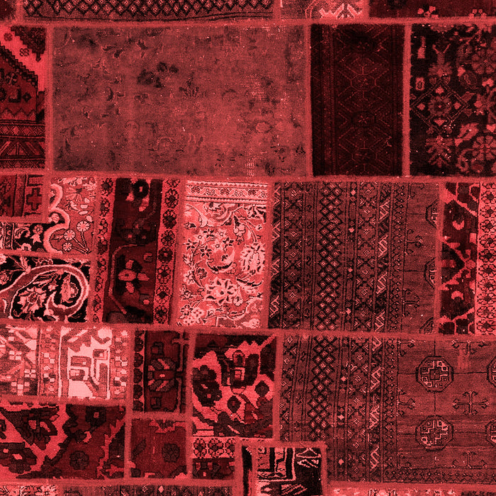 Patchwork Red Transitional Area Rugs