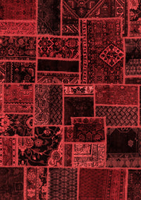 Patchwork Red Transitional Rug, abs2064red