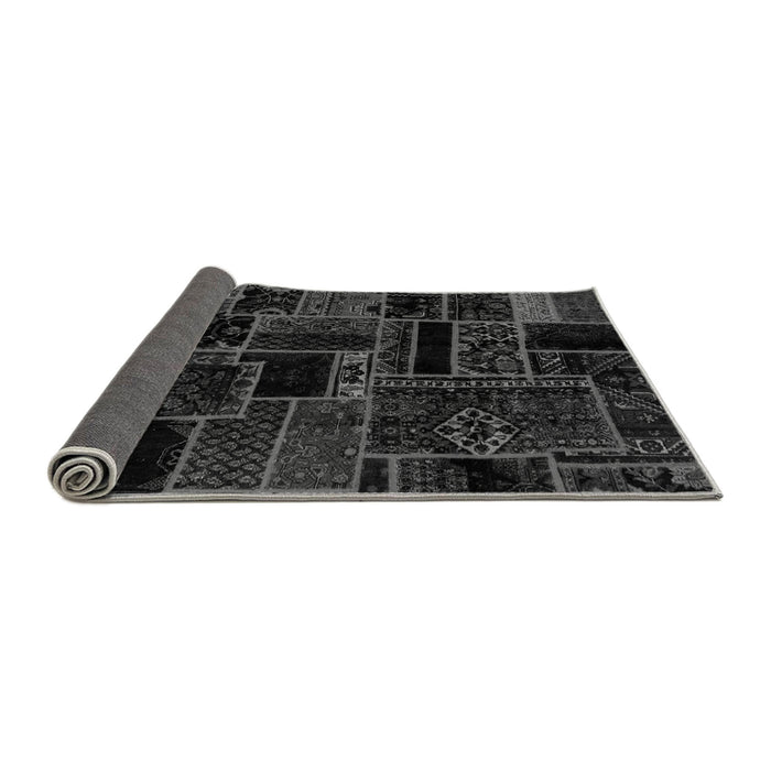 Sideview of Patchwork Gray Transitional Rug, abs2064gry