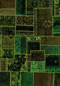 Patchwork Green Transitional Rug, abs2064grn