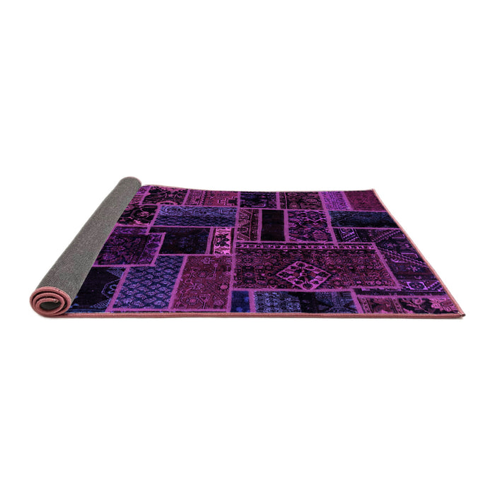 Sideview of Patchwork Purple Transitional Rug, abs2064pur