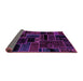 Sideview of Patchwork Purple Transitional Rug, abs2064pur